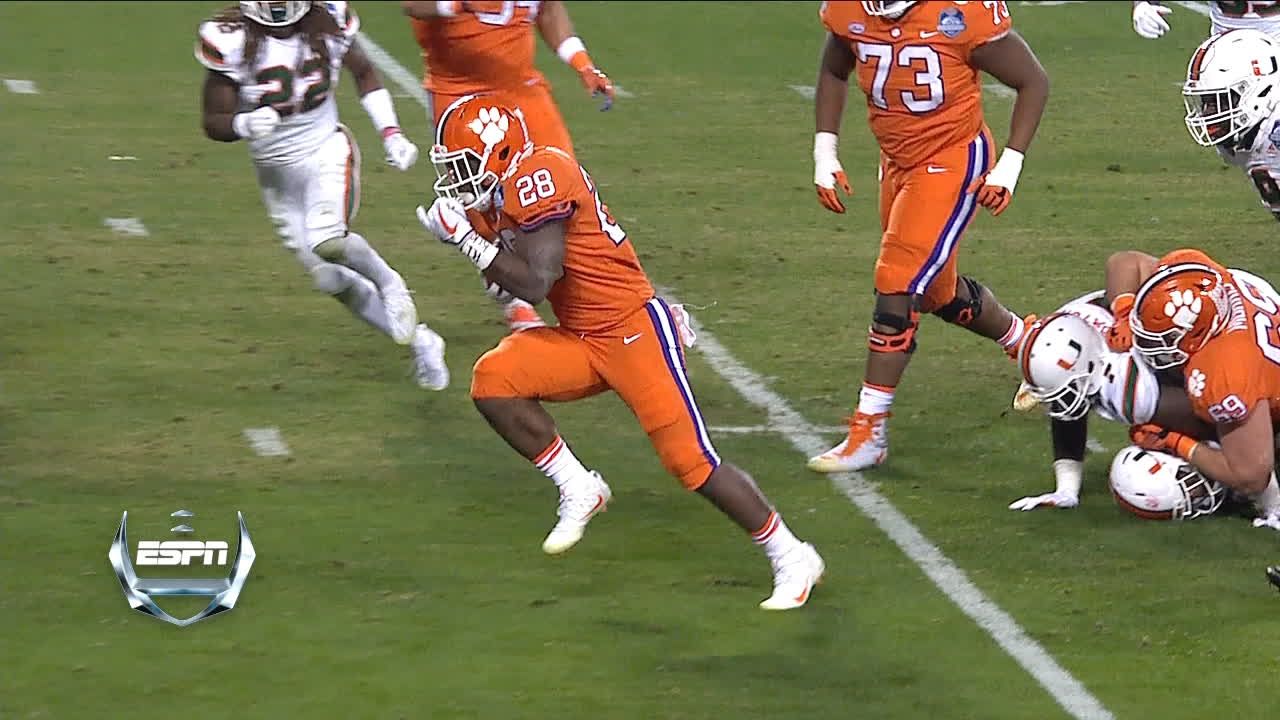 Clemson is 'feasting' on the Hurricanes with 4th rushing TD ESPN Video
