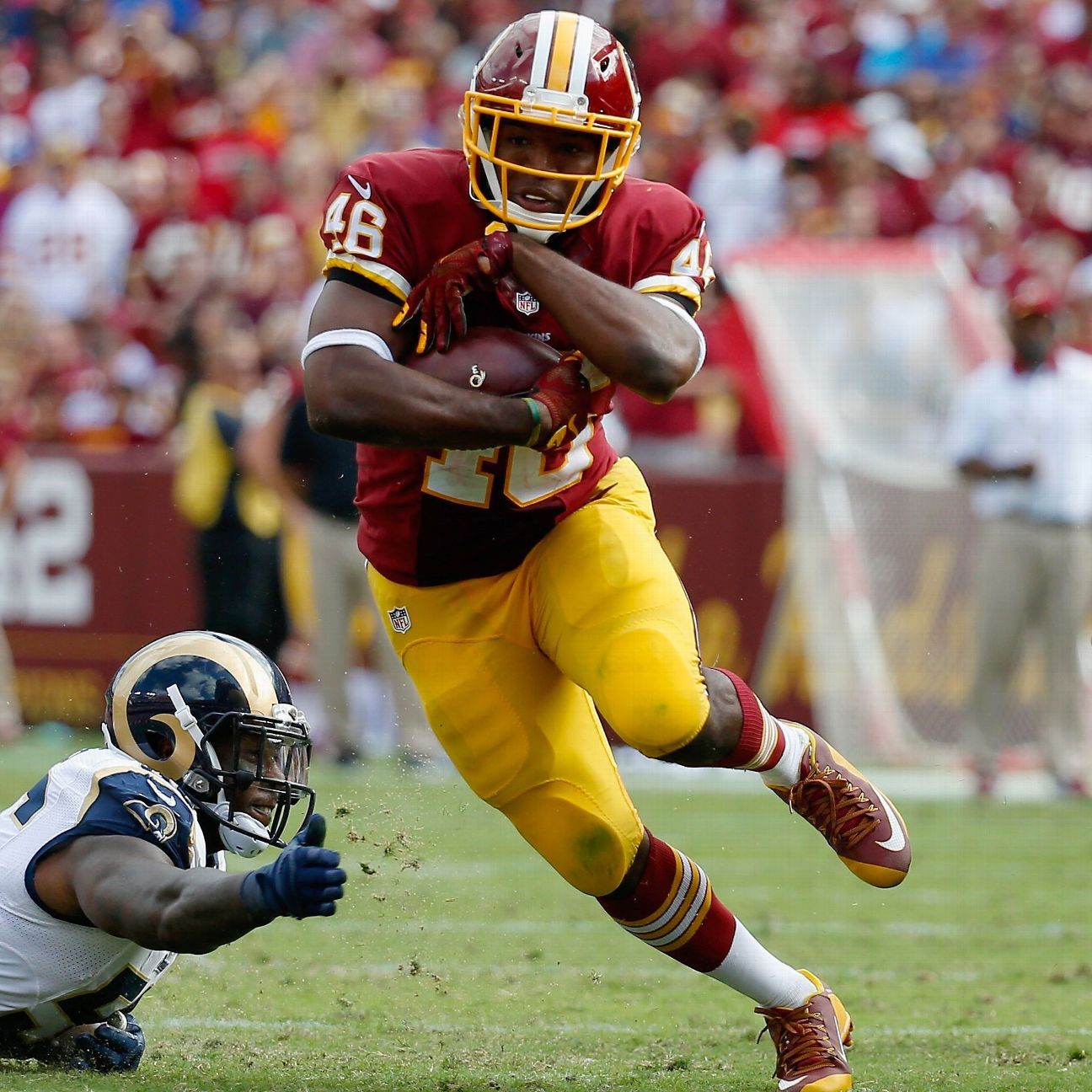 Has focus shifted to Redskins' rushing game, instead of quarterback situation?