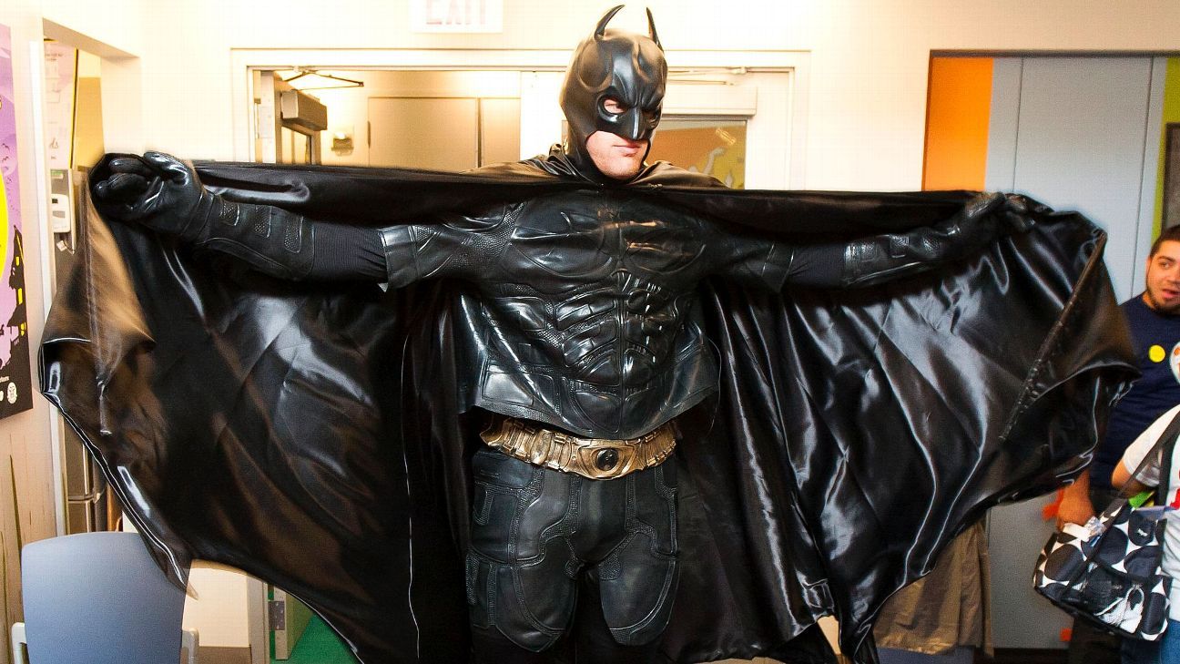 lol JJ Watt dressed up like Batman...the hockey pads version IGN Boards