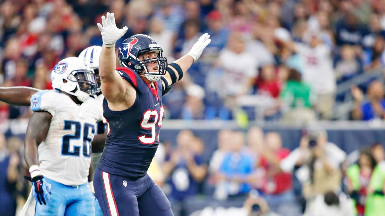 Flooding that closed Texans' offices didn't keep J.J. Watt away