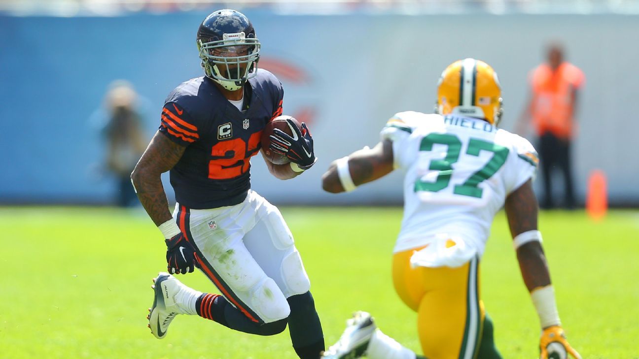 Bears RB Forte (MCL) plans to play vs. Packers