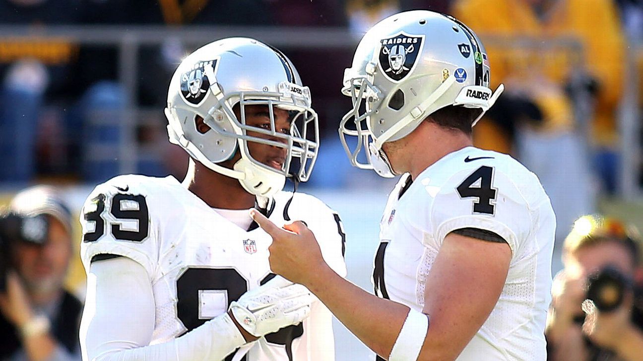 More talkative Amari Cooper finding his voice, chemistry with Derek Carr