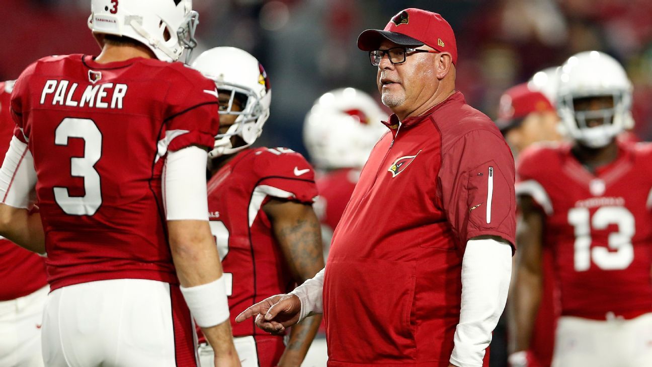 Bruce Arians scouting his next opponent off live TV