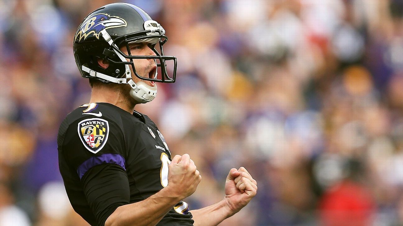 Justin Tucker admires 'sports hero' Adam Vinatieri's record streak