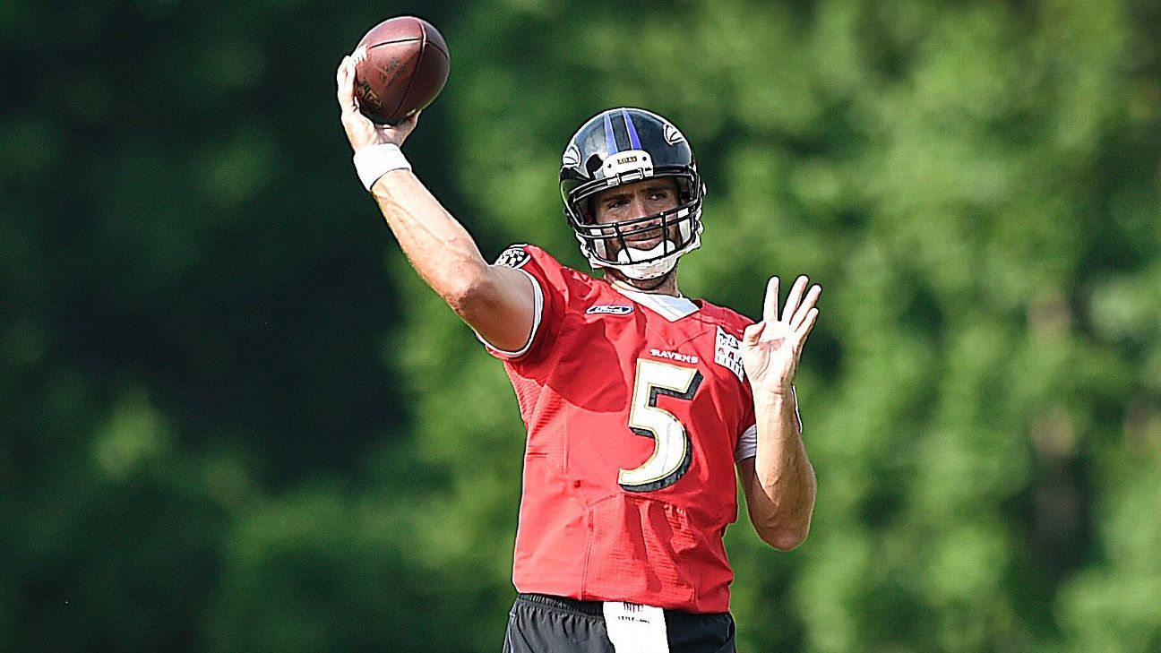 Ravens' Joe Flacco is his toughest critic after first full-team practice