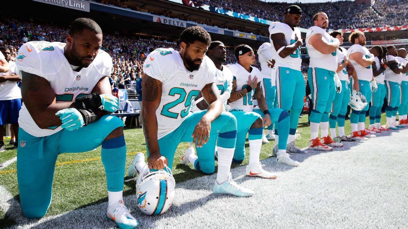 Dolphins' Foster will continue to kneel for anthem