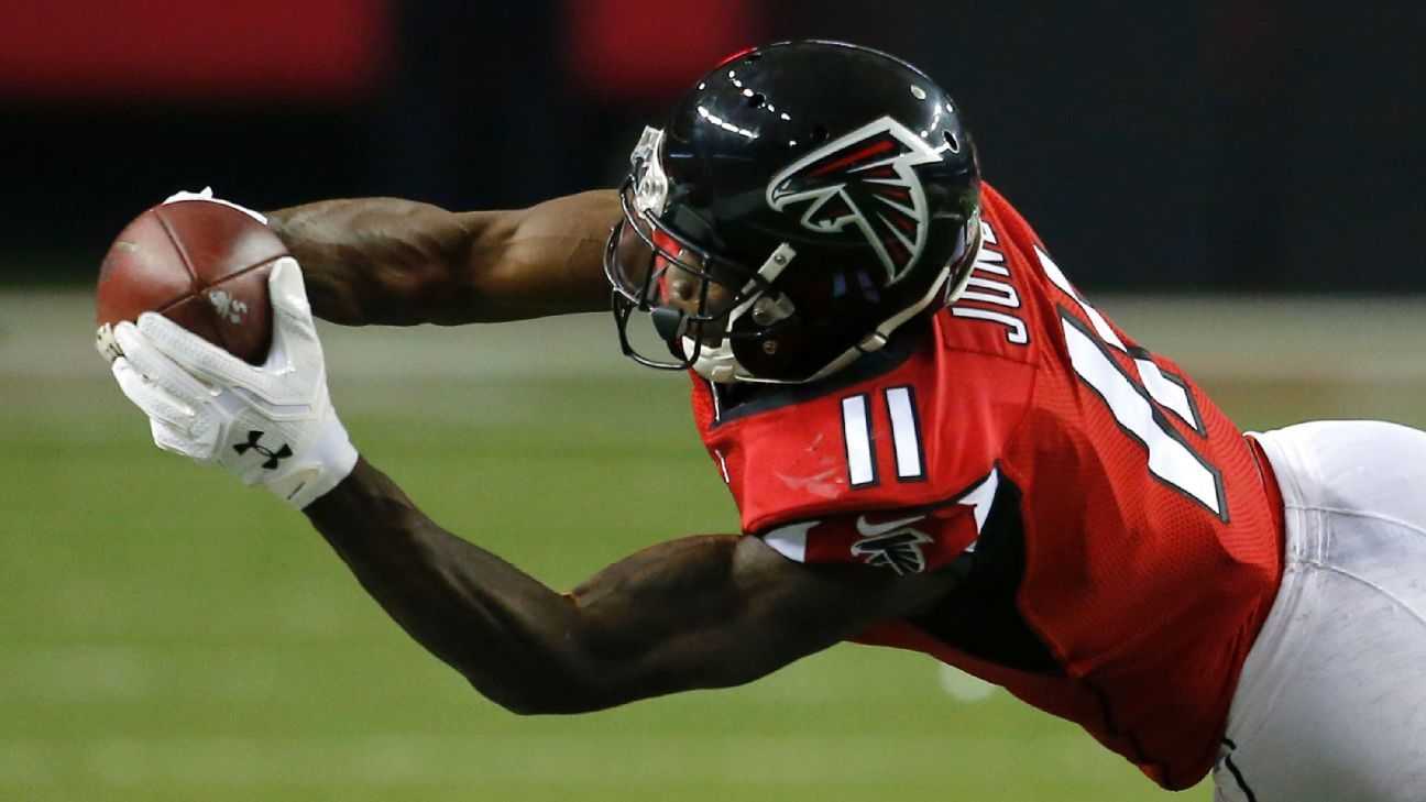 Jones ready to 'fly around,' defers to Falcons