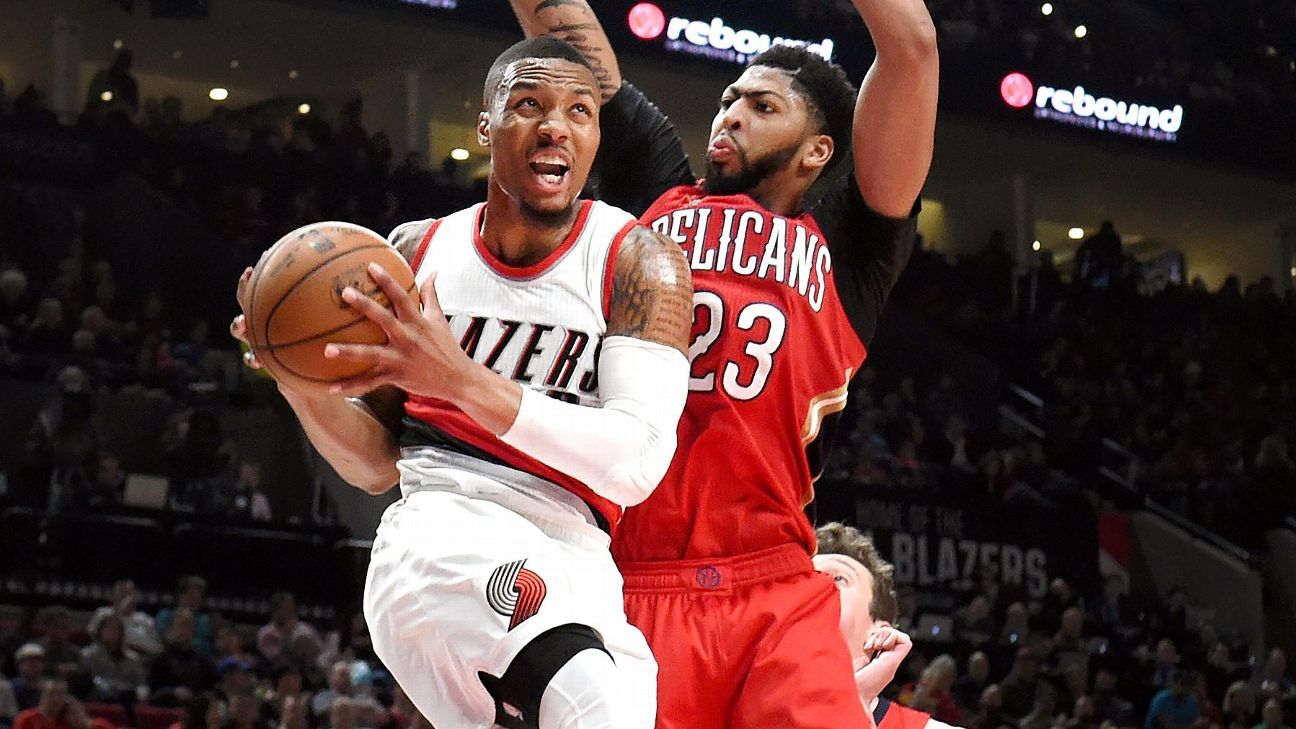 Blazers de Lillard se enfrentan a Pelicans de Davis en primera ronda