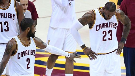 James' and Irvings' best were not good enough. After going 0-8 in the final minutes, they gave up a seven point lead to go down 3-0. Now, they're one away from being swept.