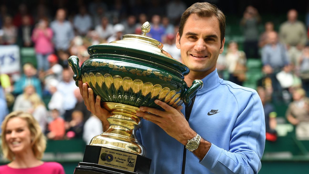 Federer wins 92nd career title in Halle