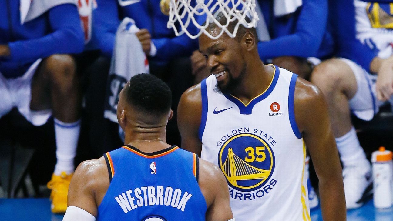 Kevin Durant de los Golden State Warriors molesto por preguntas sobre él y el Thunder