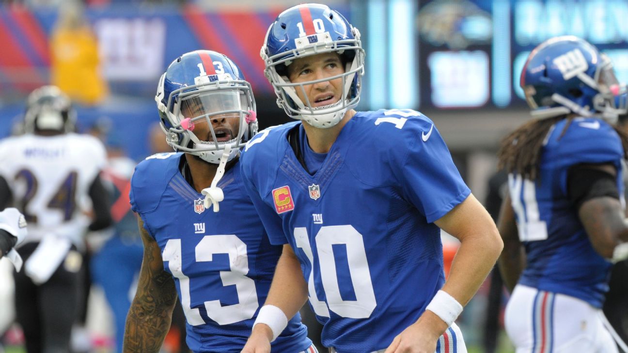 Los New York Giants vislumbran temporada 2018 con Eli Manning y Odell Beckham Jr.