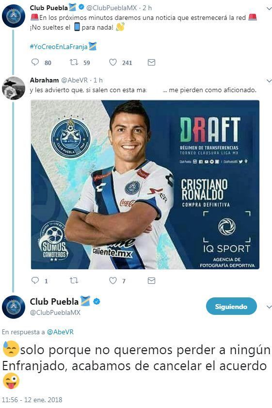 Puebla pasó de Cristiano a Matheus Ribeiro
