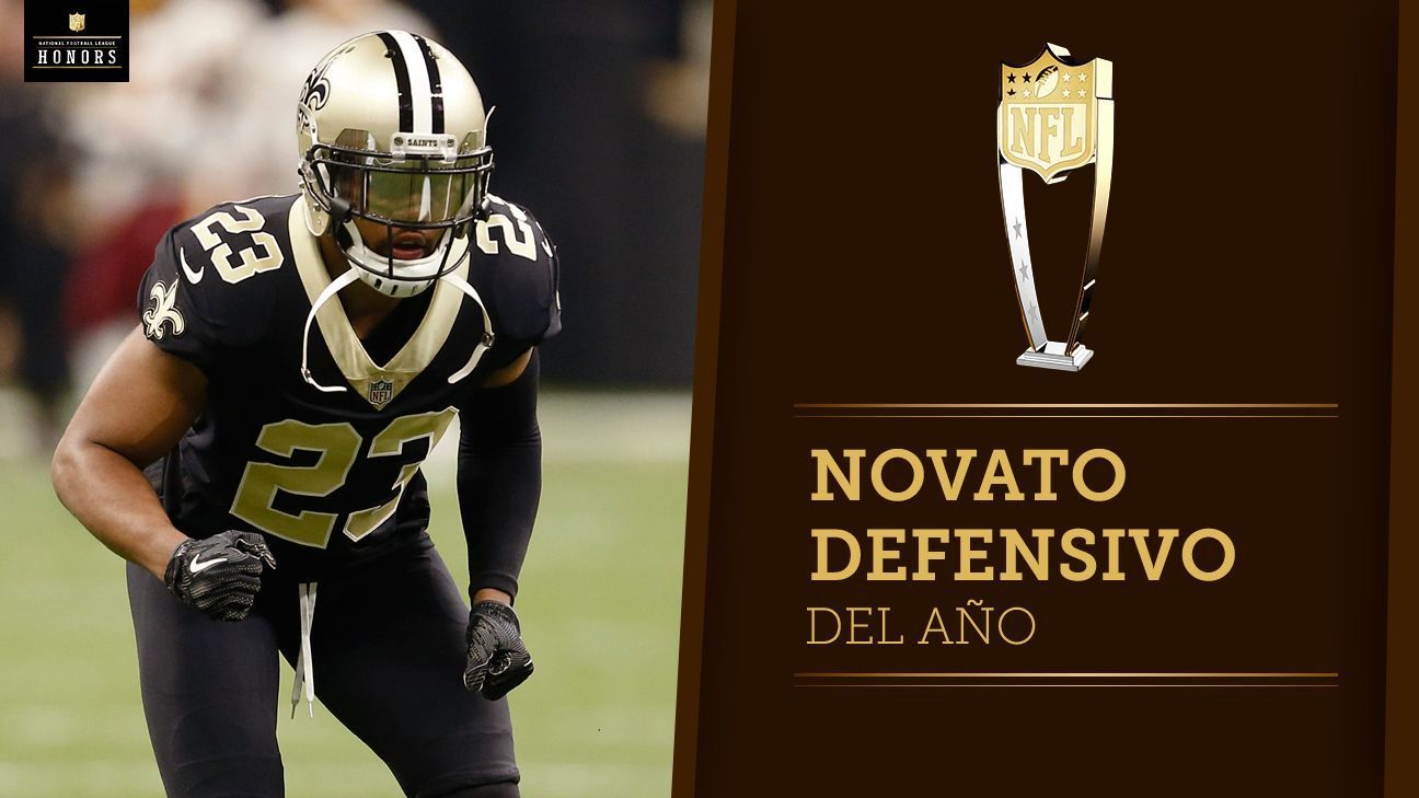 Marshon Lattimore, de los New Orleans Saints, obtiene Novato Defensivo del Año en la NFL