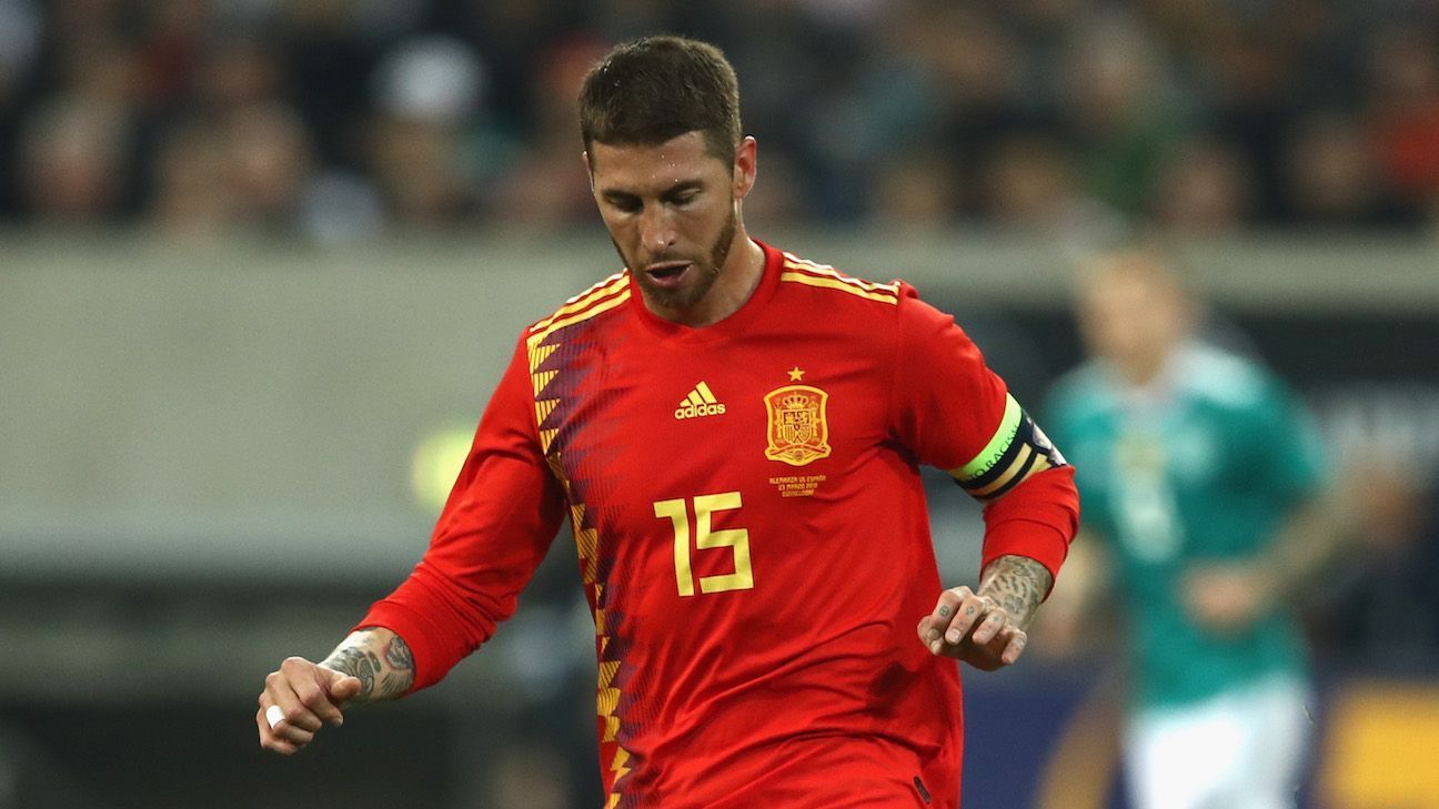 Sergio Ramos reaches 150 matches with Spain.