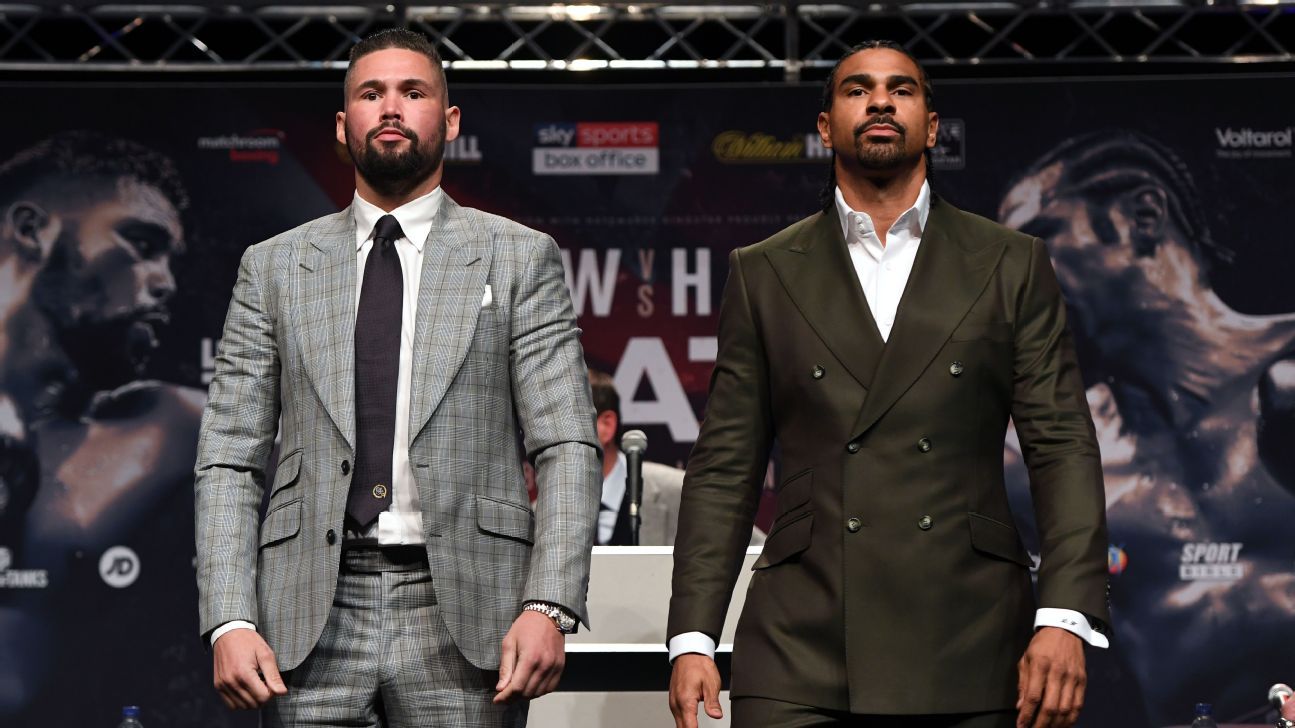 David Haye keeps cool amid Tony Bellew's taunts in Liverpool press conference