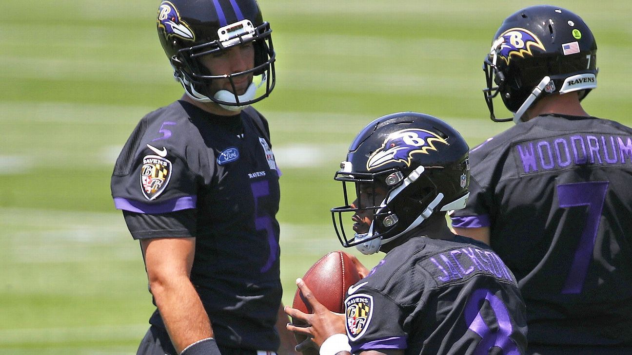 Resultado de imagem para lamar jackson e joe flacco