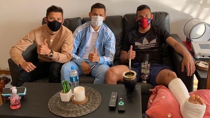 Los hermanos Romero visitaron a Andrés Herrera tras la polémica en San Lorenzo