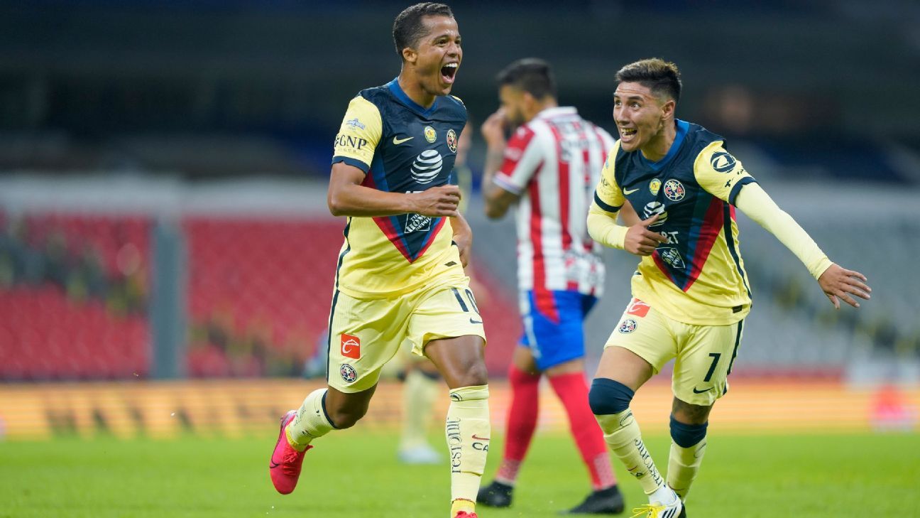 Giovani previo al partido ante Chivas: 