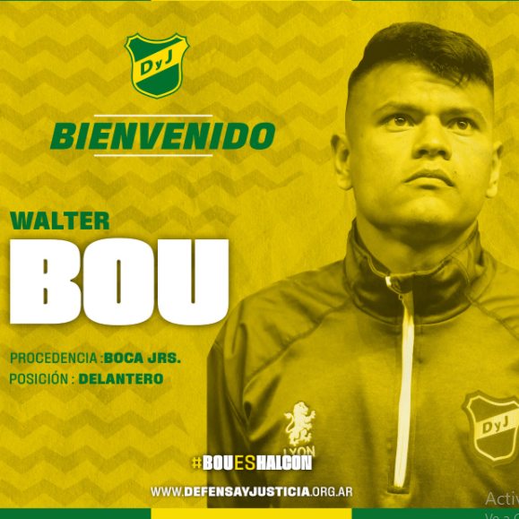 Boca cede a Walter Bou a Defensa y Justicia