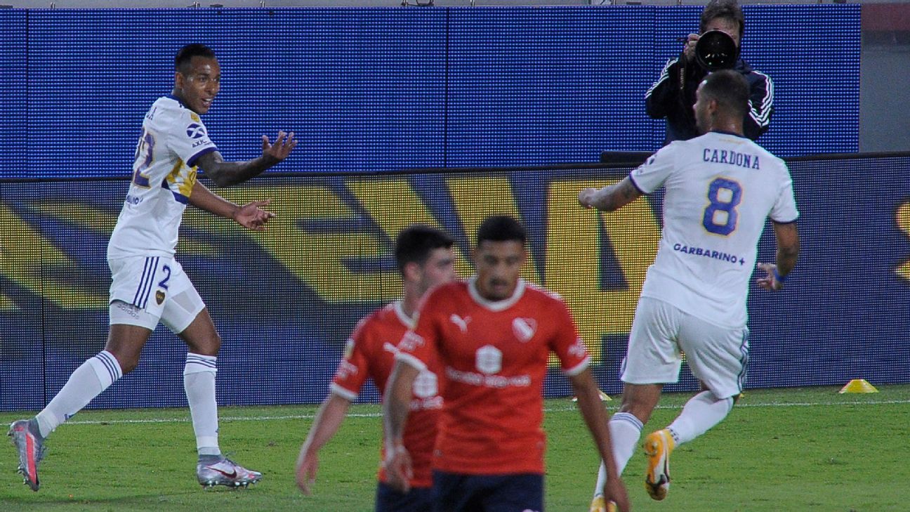 Edwin Cardona por la izquierda y más retrasado: gol a Independiente y mejor nivel