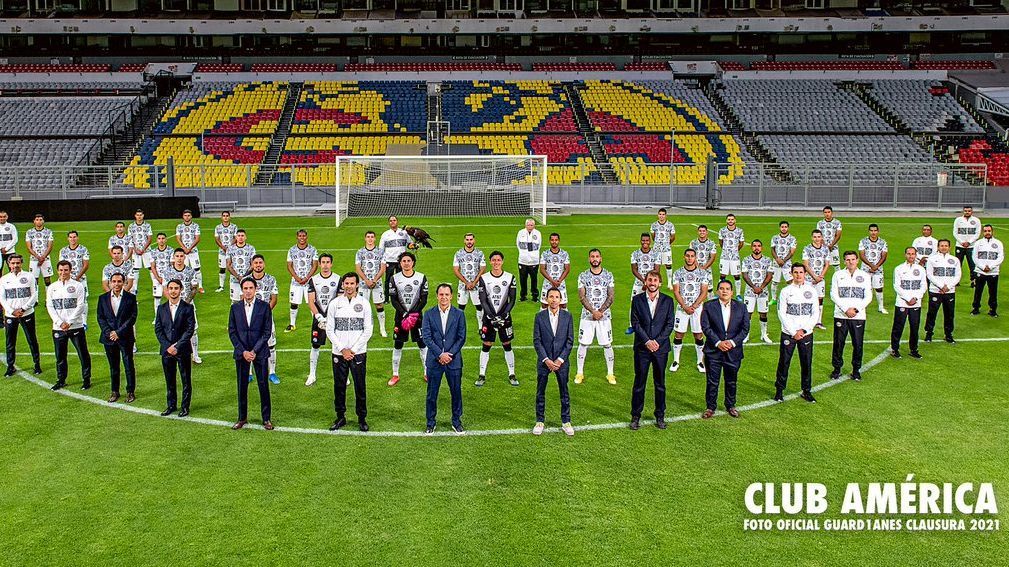 Nico Castillo en la foto oficial del América Guard1anes 2021