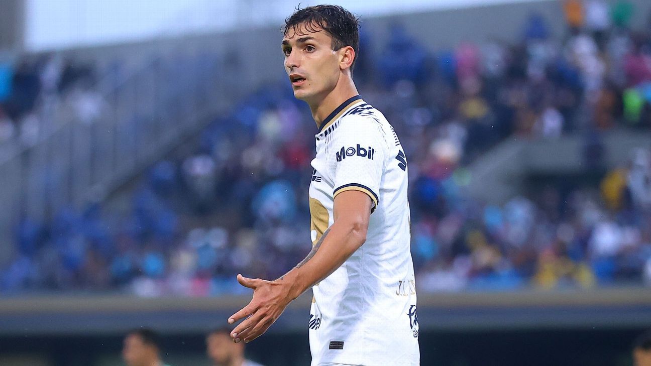Juan Dinenno, one game away from matching his longest goal drought with Pumas.