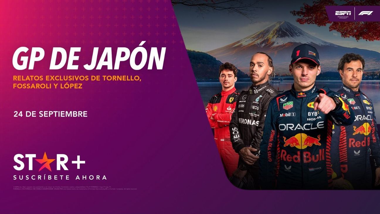 Cómo ver la Fórmula 1 en el GP de Japón por Star+ - ESPN