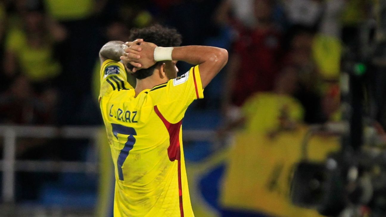 Los jugadores de Colombia que podrían perderse el juego ante Paraguay - ESPN