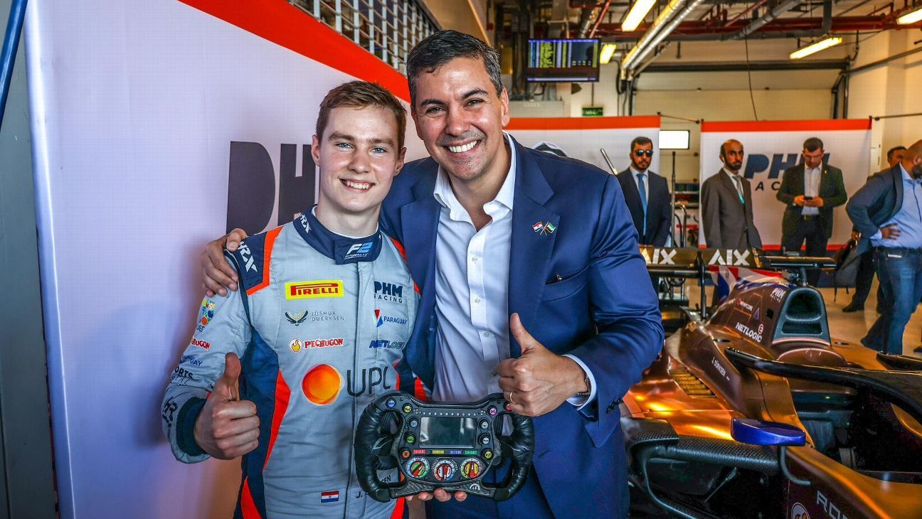 Joshua Duerksen giró en Abu Dhabi con el Fórmula 2 - ESPN