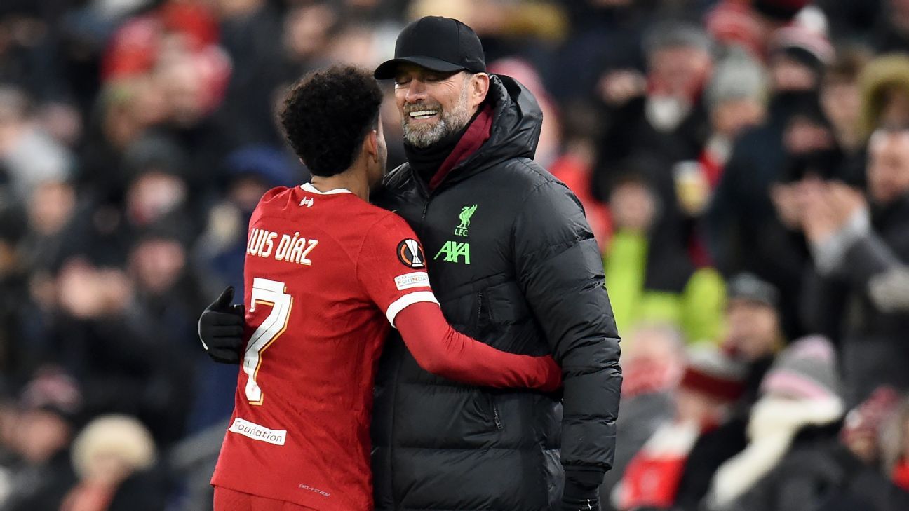Luis Díaz, campeón de invierno de la Premier League con Liverpool - ESPN