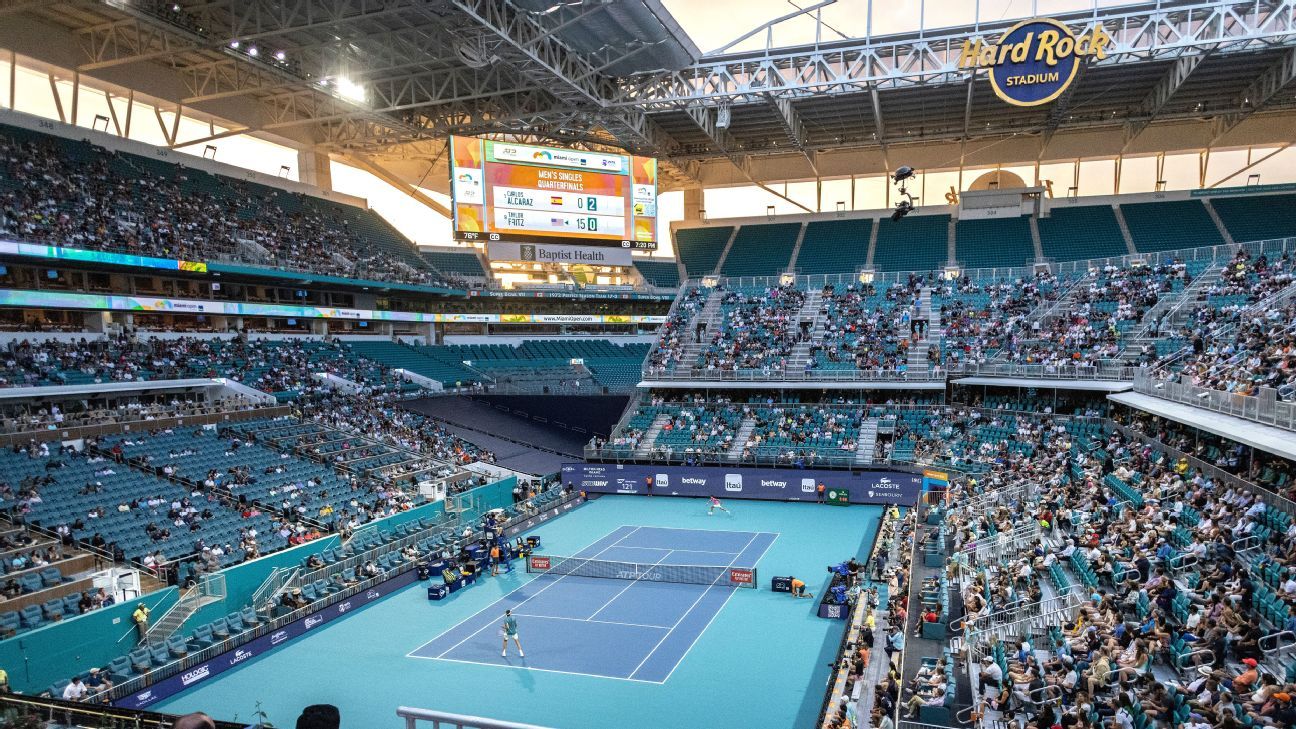 Se reveló el entry list del Masters 1000 de Miami sin Rafael Nadal - ESPN