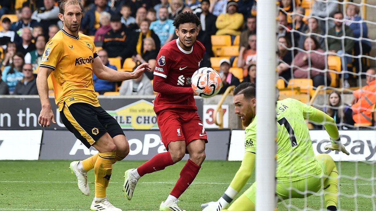 Díaz y Liverpool despiden a Klopp este domingo, se miden a los Wolves en Anfield - ESPN