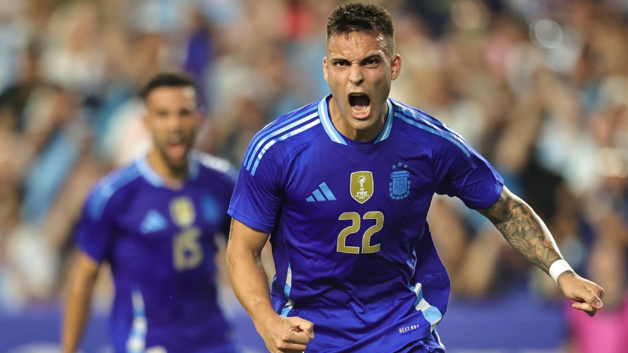 Lautaro Martínez volvió a marcar: fue doblete con la Selección Argentina - ESPN