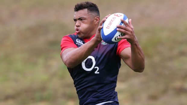 Luther Burrell during England training at Pennyhill Park
