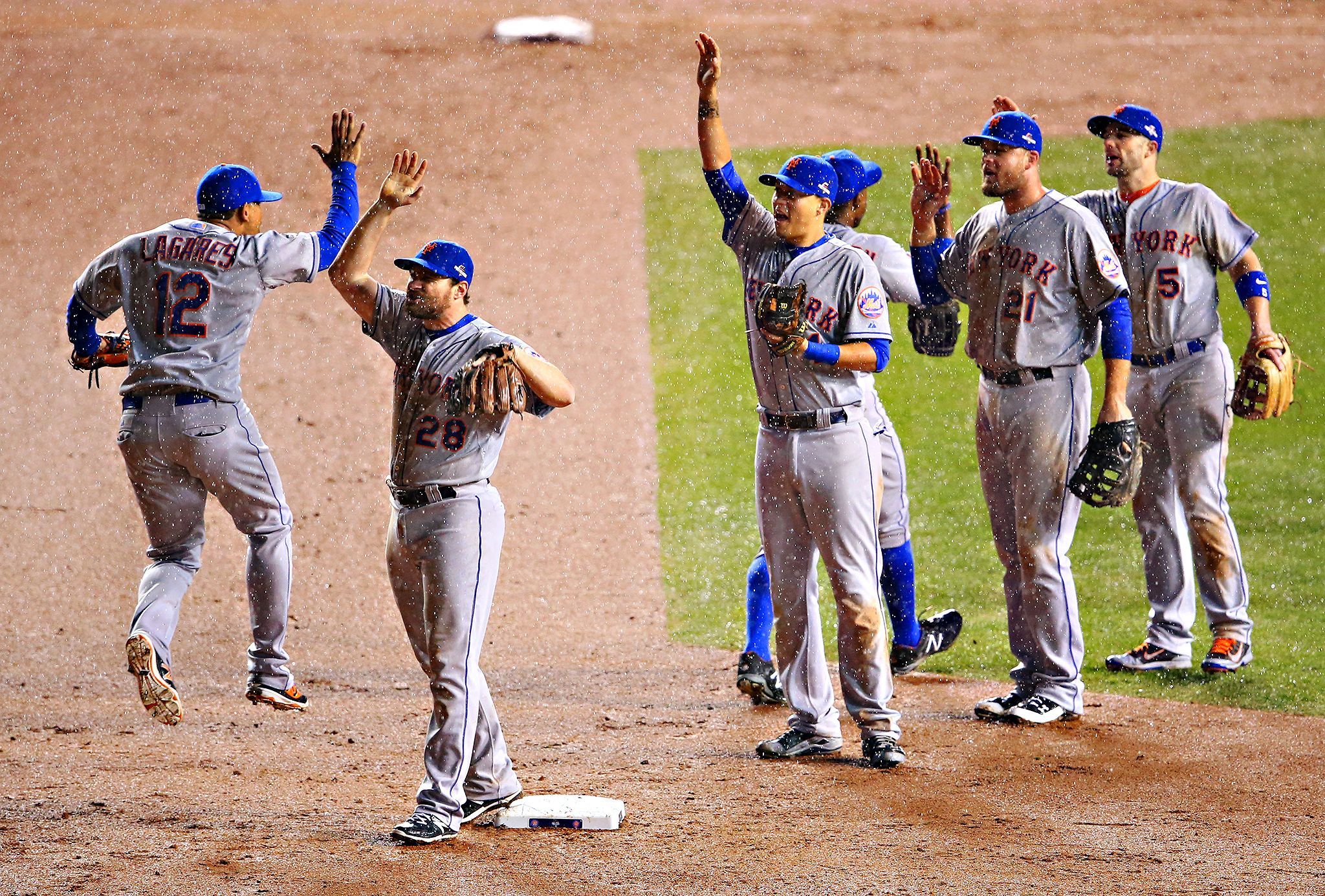 Celebran los Mets