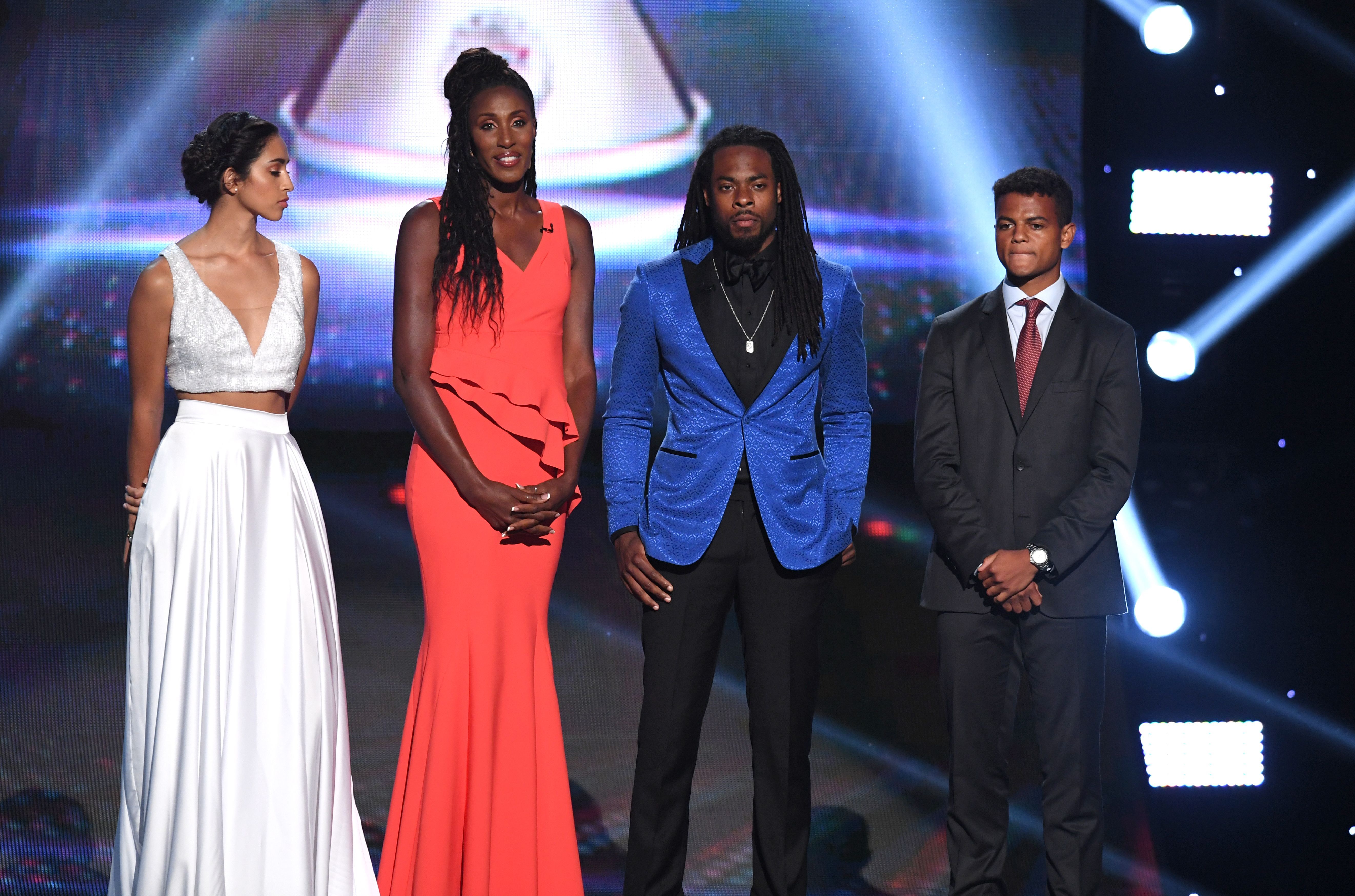 Samantha Bricio, Lisa Leslie, Richard Sherman and Brian Nana-Sinkam