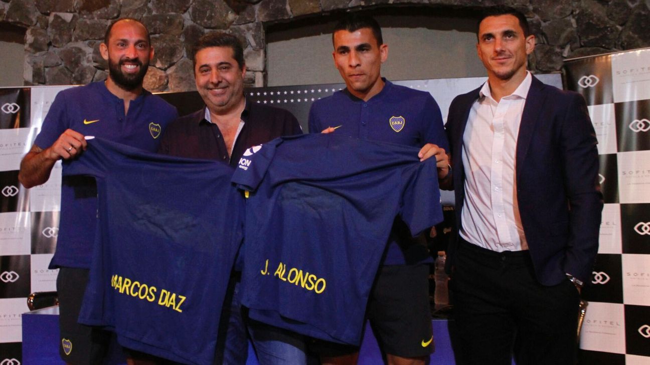 Junior Alonso y Marcos Daz (Boca Juniors)