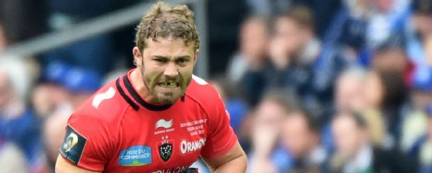 Toulon's Leigh Halfpenny reacts during the European Champions Cup semi-final against Leinster