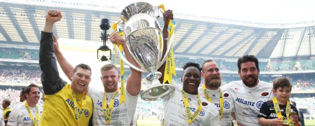 Maro Itoje celebrates