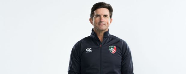Phil Blake poses in a Leicester Tigers shirt during a photo shoot for BT Sport
