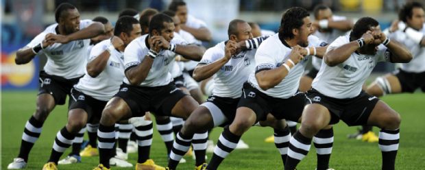 Fiji perform the Cibi war dance