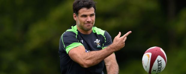 Mike Phillips during Wales training