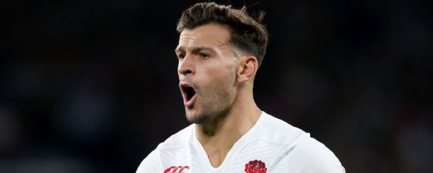 Danny Care shouts during England's World Cup warm-up game against France at Twickenham