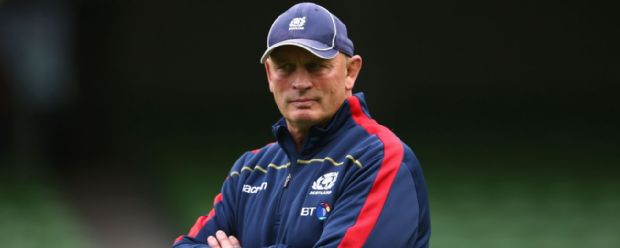 Vern Cotter surveys the pitch ahead of Scotland's Test against Ireland in Dublin