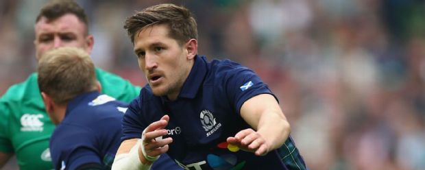 Henry Pyrgos in action for Scotland against Ireland