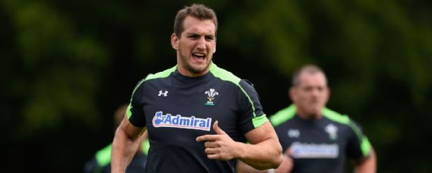 Wales player Sam Warburton during training