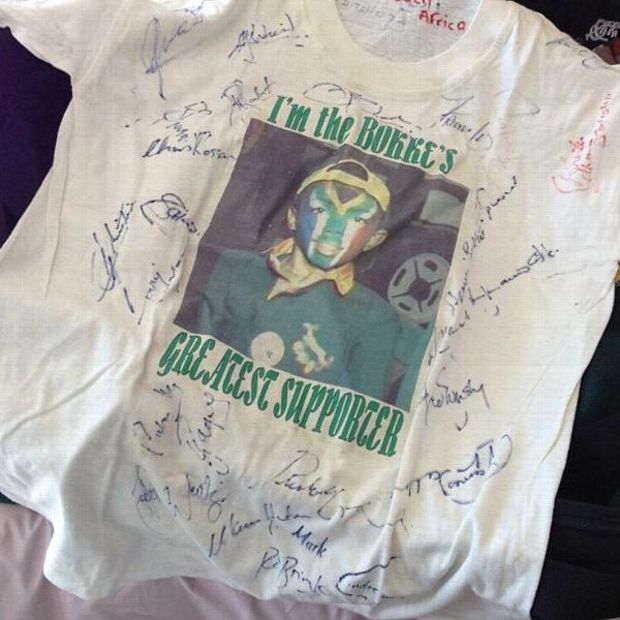 Bryan Habana's 1995 Rugby World Cup final T-shirt