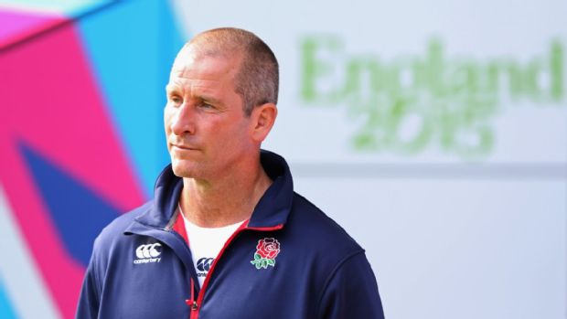 Stuart Lancaster looks on during the England Captain's Run