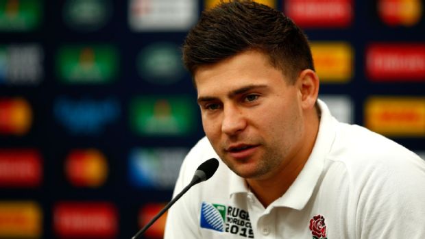 Ben Youngs speaks to the media